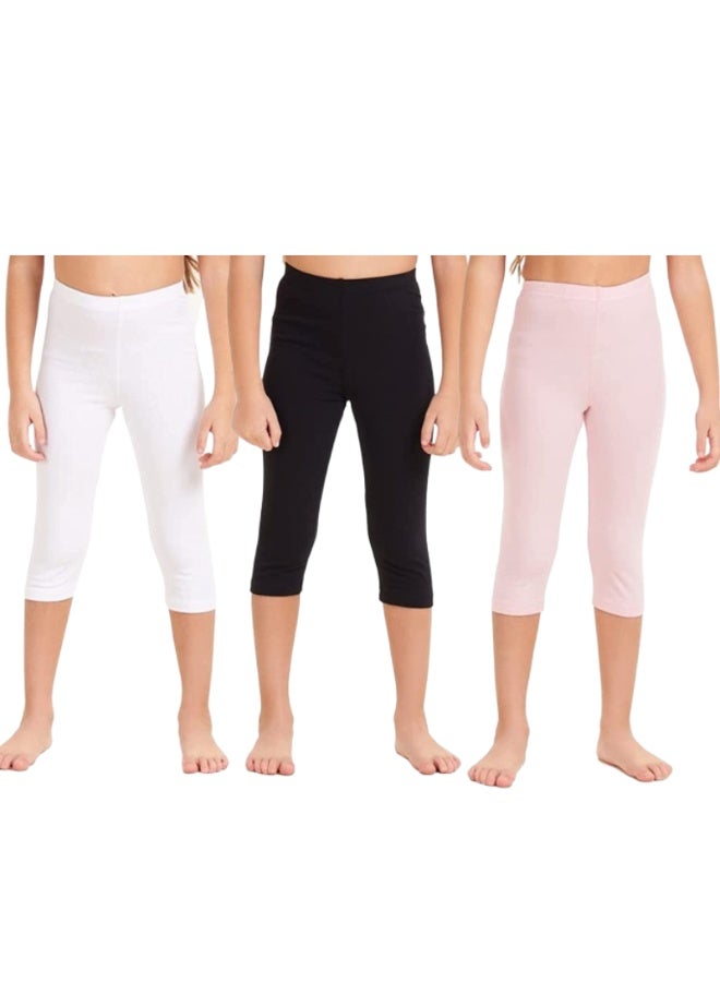 Girls' 3-Piece Cotton Bermuda Shorts - UW 310