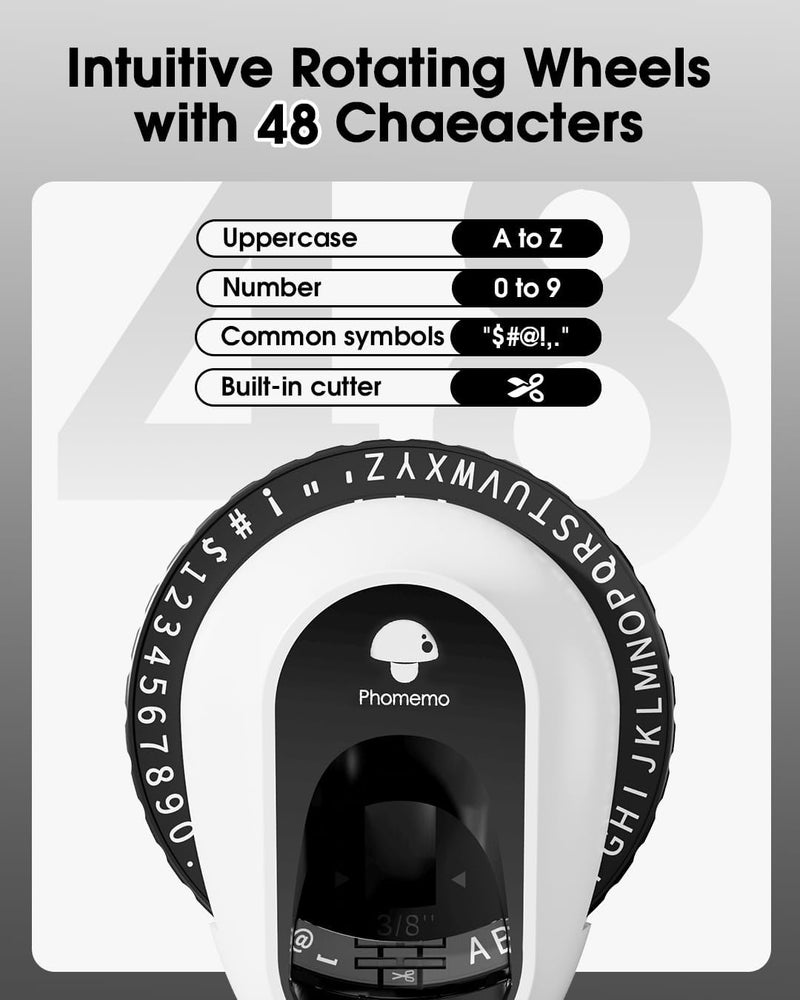 فوميمو صانع ملصقات بارز، ماكينة E975 كلاسيكية منقوشة، صانع ملصقات ثلاثية الأبعاد بتصميم كلاسيكي، طابعة يدوية يدوية، صانع ملصقات على الطراز القديم للمنزل، اصنعها بنفسك وصنعها بنفسك، لون أسود - Image 5