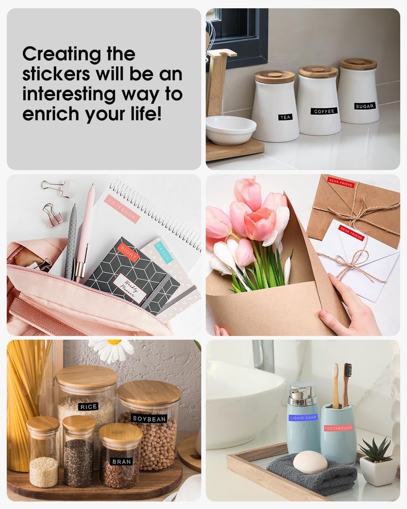 فوميمو صانع ملصقات بارز، ماكينة E975 كلاسيكية منقوشة، صانع ملصقات ثلاثية الأبعاد بتصميم كلاسيكي، طابعة يدوية يدوية، صانع ملصقات على الطراز القديم للمنزل، اصنعها بنفسك وصنعها بنفسك، لون أسود - Image 2