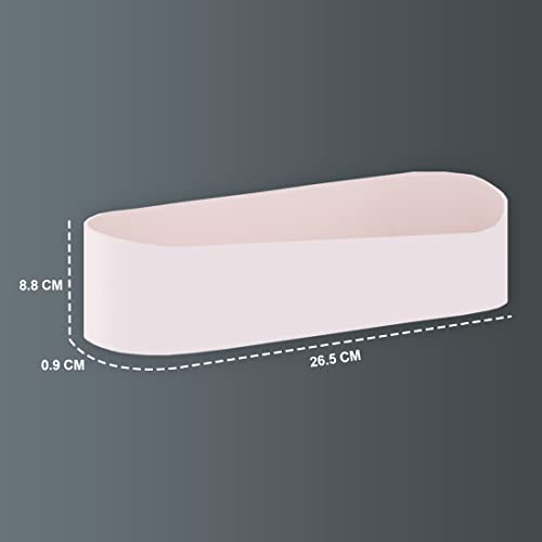 Klaxon Brian Self Adhesive Wall Shelf | ABS Bathroom & Kitchen Wall Organizer (White) - Image 4