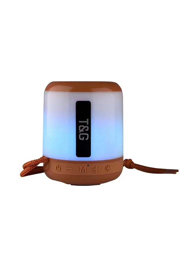 NIBEMINENT Mini Portable Subwoofer Bluetooth Speaker Brown  - Image 1