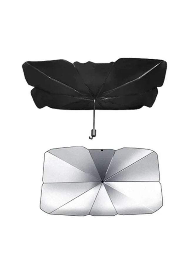 مظلة سيارة أوتوماتيكية بتصميم مقاوم للأشعة فوق البنفسجية والرياح - مظلة سيارة صغيرة الحجم وخفيفة الوزن وسريعة الفتح للحماية من المطر والشمس - ملحق سيارة متين وقابل للحمل - Image 3