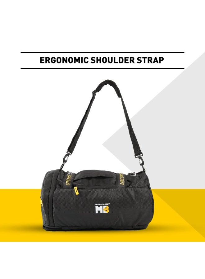 MuscleBlaze Hybrid Gym Bag Cum Backpack, Duffle Bag (Black, 40L) | for Men and Women | Sports Bag - Image 4