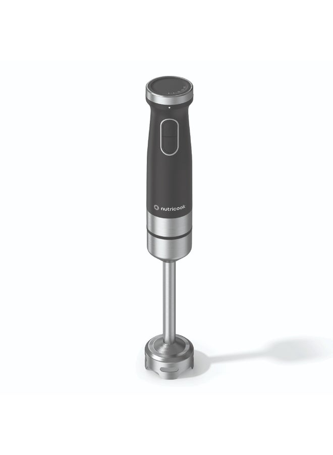 nutricook Essentials Hand Blender 1200W DC Motor with 20 Variable Speeds, 600ml Beaker, Ergonomic Grip, Stainless Steel Shaft & Blade, Dishwasher-Safe Detachable Parts, Black, 2-Year Warranty NC-HB150K Black - Image 2