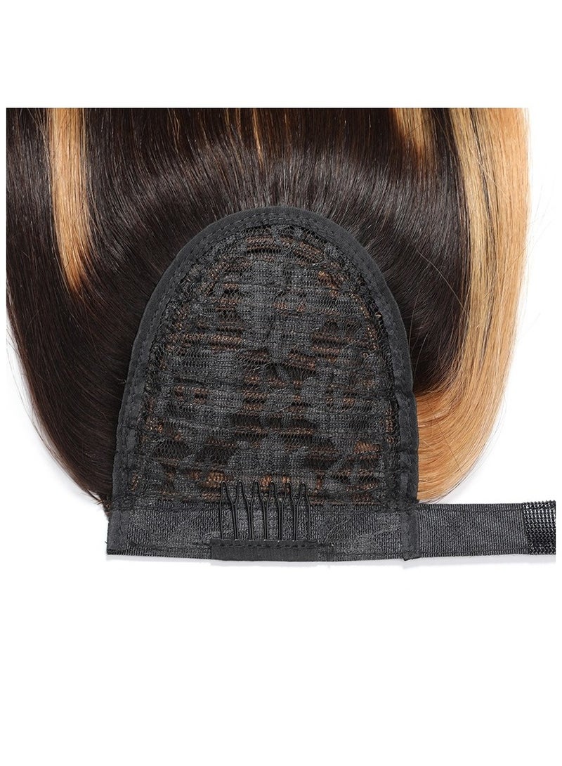 إستيل وصلات ذيل الحصان، وصلات ذيل الحصان بشعر طبيعي 100%، قطعة شعر حقيقية مع معجون سحري ومشط للنساء - Image 2