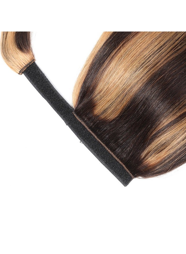 إستيل وصلات ذيل الحصان، وصلات ذيل الحصان بشعر طبيعي 100%، قطعة شعر حقيقية مع معجون سحري ومشط للنساء - Image 3