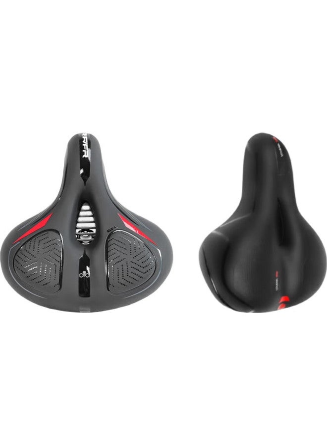 Forever Bicycle Mountain Bike Soft Seat, Universal Comfortable Silicone Saddle, Silicone Seat Cover, Black And Red - Image 3