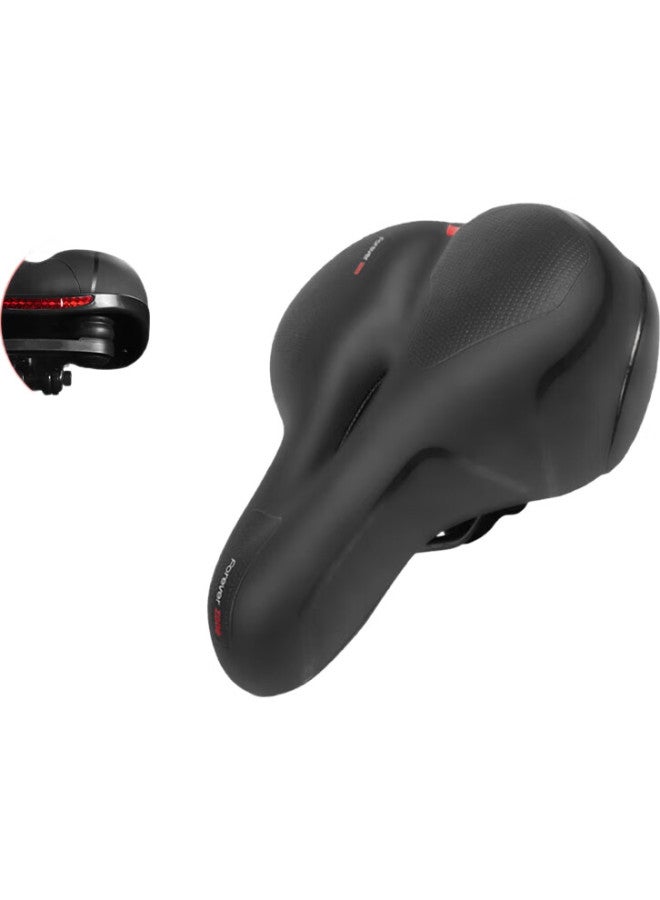 Forever Bicycle Mountain Bike Soft Seat, Universal Comfortable Silicone Saddle, Silicone Seat Cover, Black And Red - Image 1