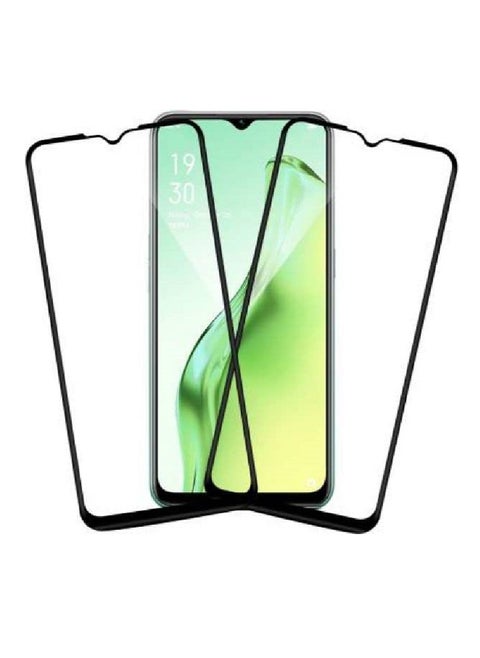 2 Pieces Tempered Glass Screen Protector 5D Designed For Oppo A31 Full Glue Edge to Edge Full Screen Coverage And Bubble Free