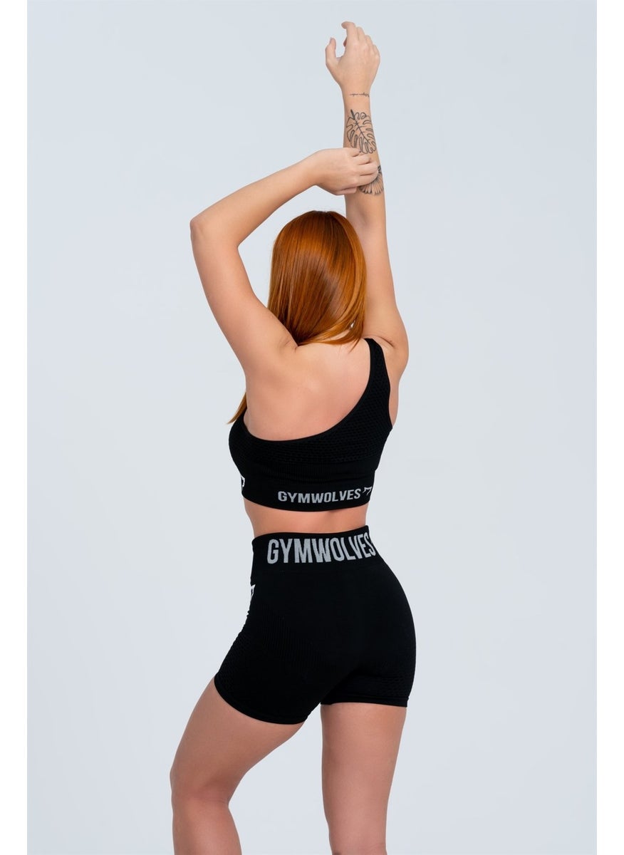 Gymwolves Women's Sports Shorts | Seamless Sports Shorts |  - Image 4