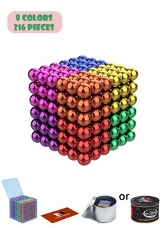 8 Colour BuckyBalls 216-Piece Magnetic Educational Bucky Balls Toys 5 Millimeter