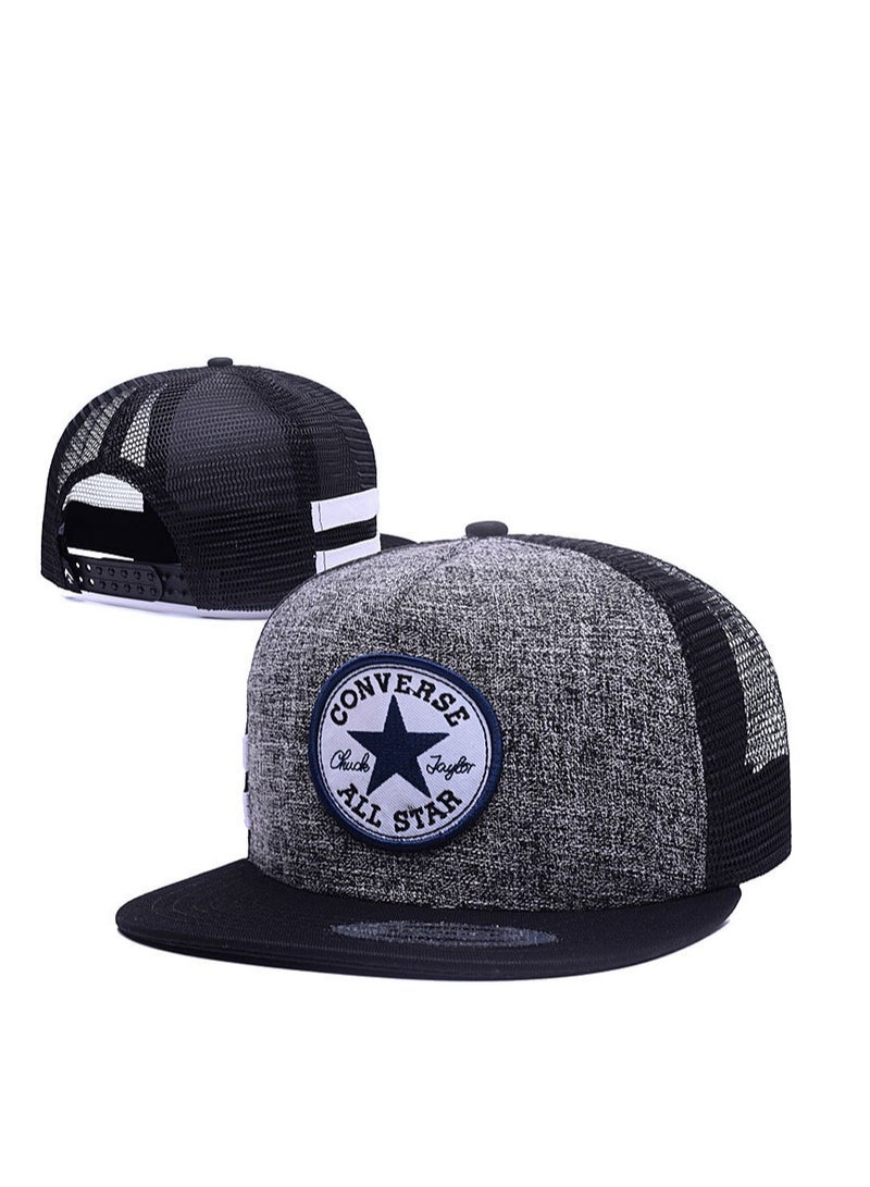 كونفرس Converse All Star Gray - Black Trucker Cap: Iconic Patch  Mesh Style
