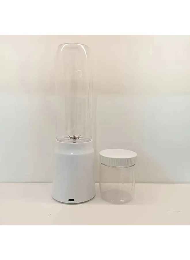 White Portable Juicer Blender USB Rechargeable Dual Cup For Smoothies - Image 1