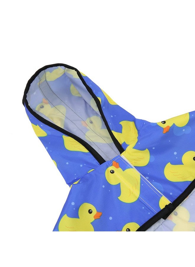 HDE Dog Raincoat Hooded Slicker Poncho for Small to X-Large Dogs and Puppies Rubber Ducks - S - Image 4