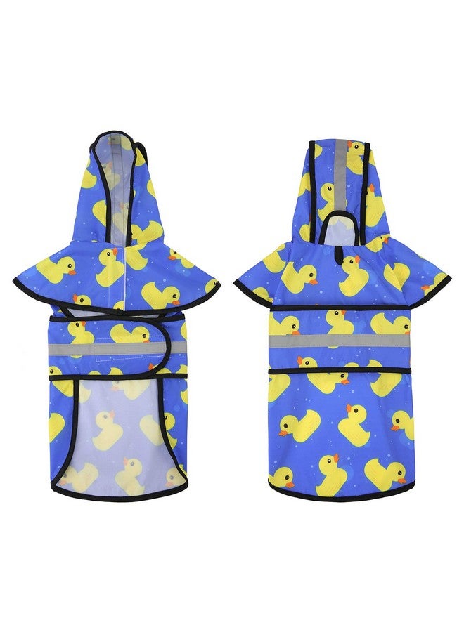 HDE Dog Raincoat Hooded Slicker Poncho for Small to X-Large Dogs and Puppies Rubber Ducks - S - Image 3