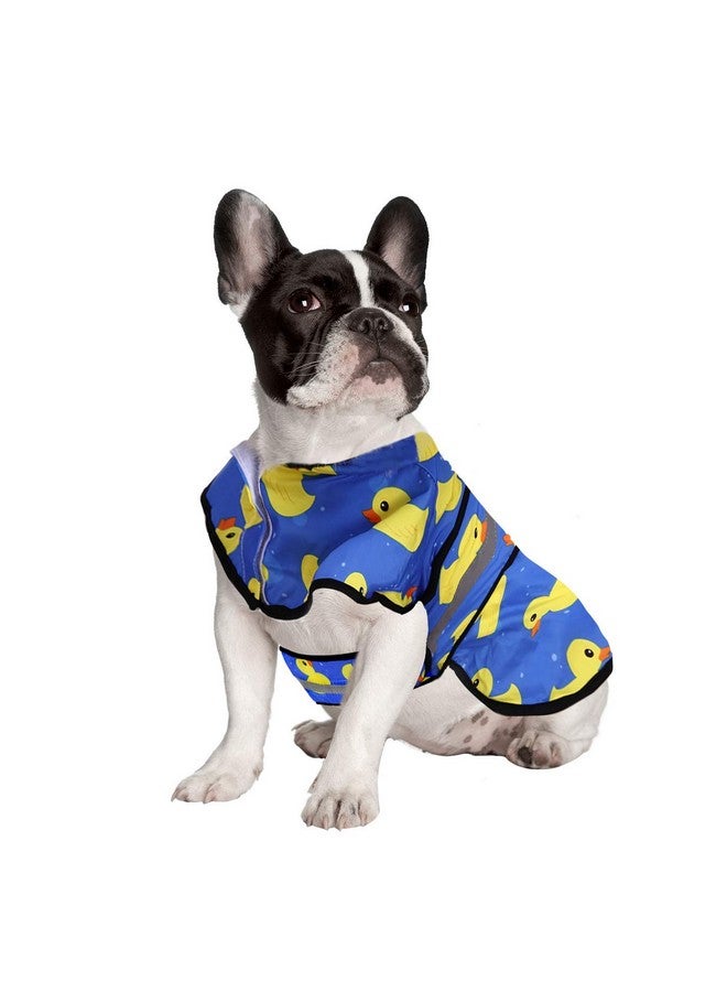 HDE Dog Raincoat Hooded Slicker Poncho for Small to X-Large Dogs and Puppies Rubber Ducks - S - Image 2