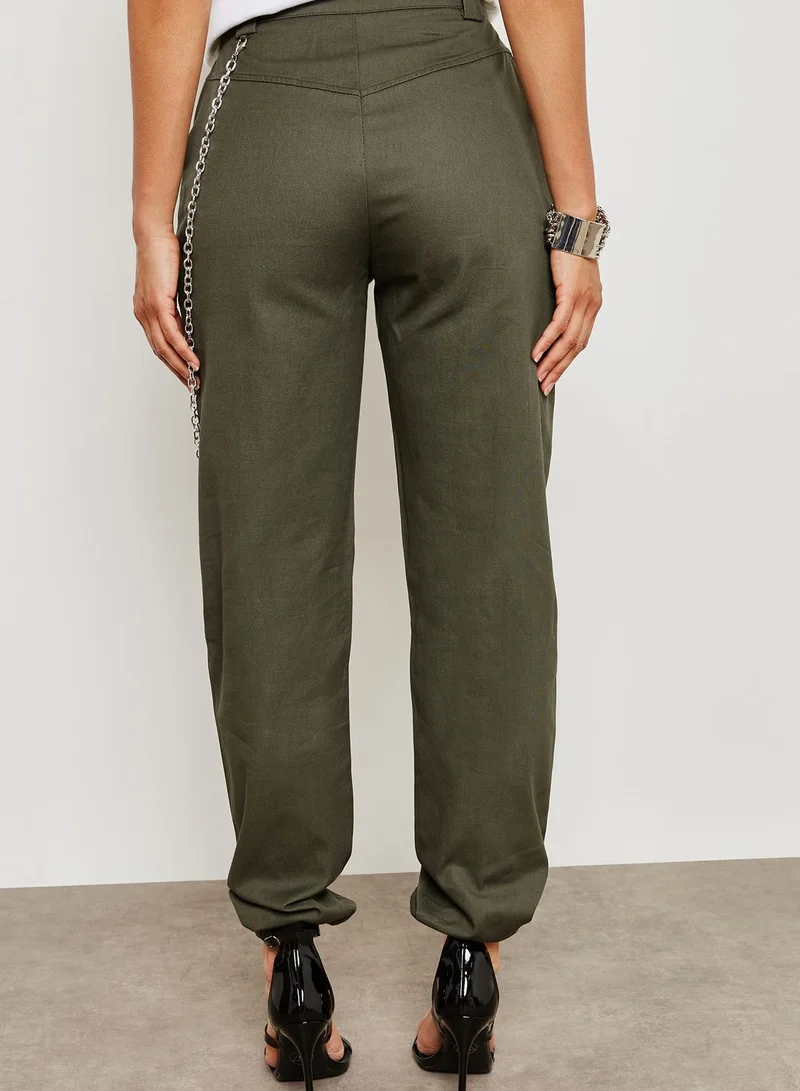 Missguided Chain Detail Cargo Trouser