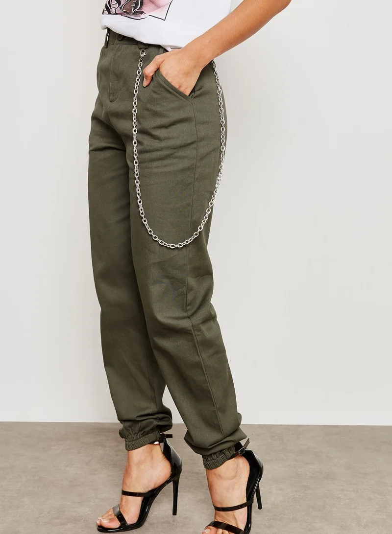 Missguided Chain Detail Cargo Trouser