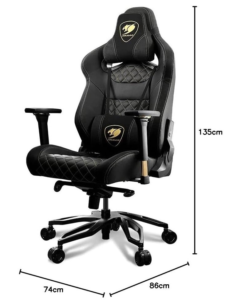 Cougar - Gaming Chair Armor Titan Pro Royal, Steel-Frame, Breathable PVC Leather, 170° Recliner System, 160Kg Weight Capacity, Memory Foam, 4D Adjustable Arm-Rest, Aluminium 5-Star Base - Image 1