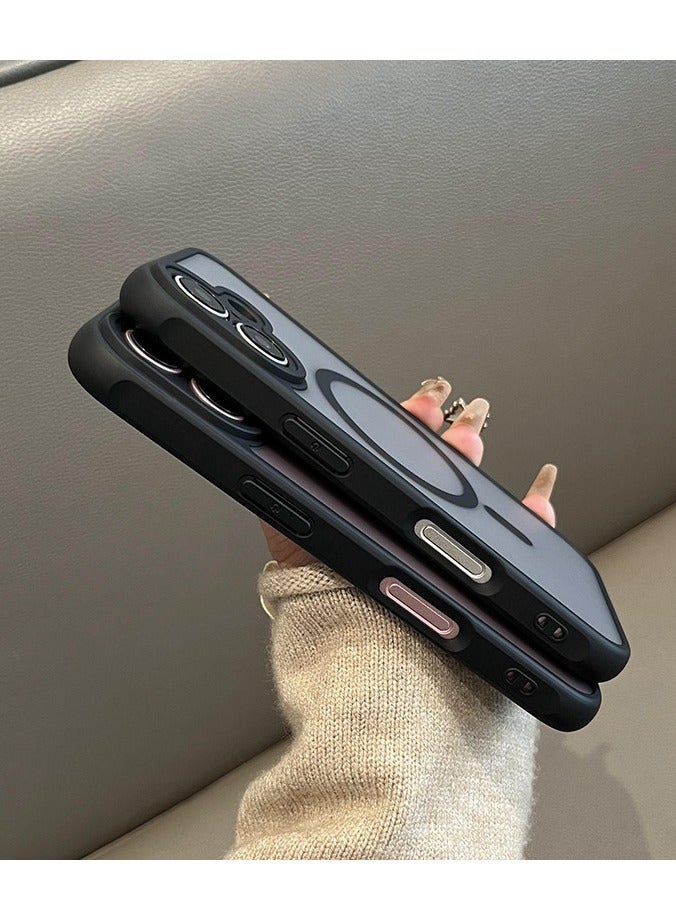 عام غطاء مغناطيسي لآيفون 16 بلس 6.7 بوصة - متوافق مع ماج سيف، إطار هاتف مقاوم للصدمات، إطار TPU مطفأ بلون صلب، ظهر شفاف مقاوم للخدوش - Image 2