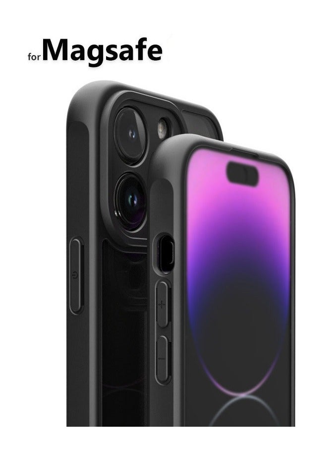 عام غطاء مغناطيسي لآيفون 16 بلس 6.7 بوصة - متوافق مع ماج سيف، إطار هاتف مقاوم للصدمات، إطار TPU مطفأ بلون صلب، ظهر شفاف مقاوم للخدوش - Image 4