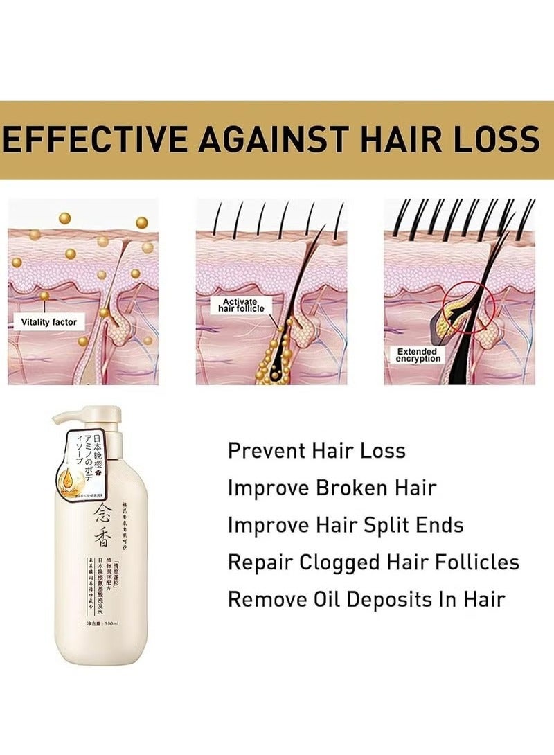 Generic Pack of 3 Sakura Japanese Shampoo for Hair Growth - 3 x 300 ml  - Image 2