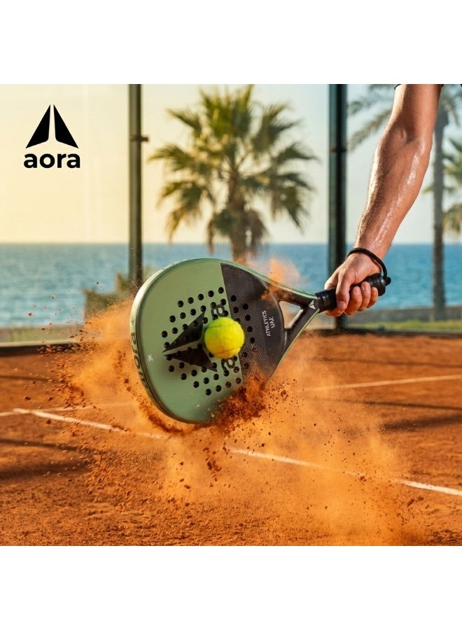 Aora Paddle Tennis Racket 3K Carbon Fiber Sage – High-Performance Padel Racket for Intermediate & Pro Players, Lightweight Structure for Speed & Control, Textured Impact Surface & Anti-Vibration Handle - Image 3