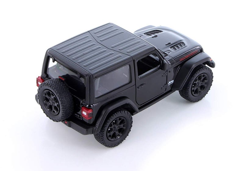 KiNSMART - Jeep Wrangler Rubicon Off Road 4x4 5 inch 1:34 Scale Die Cast Model Replica Toy Car (Black Hardtop) - Image 2