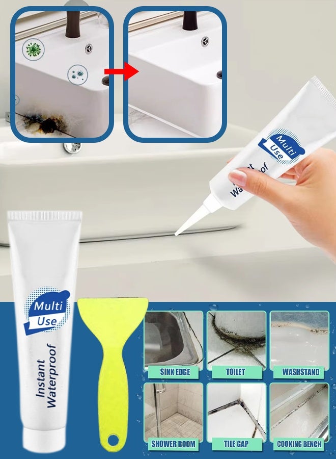 100ml Waterproof Squeeze Tube Adhesive Caulk Sealant Glue Sealer Easy To Apply for Home Use Indoor Kitchen Sink Bathroom Basin Toilet Edge Ceramic Tile - Image 2