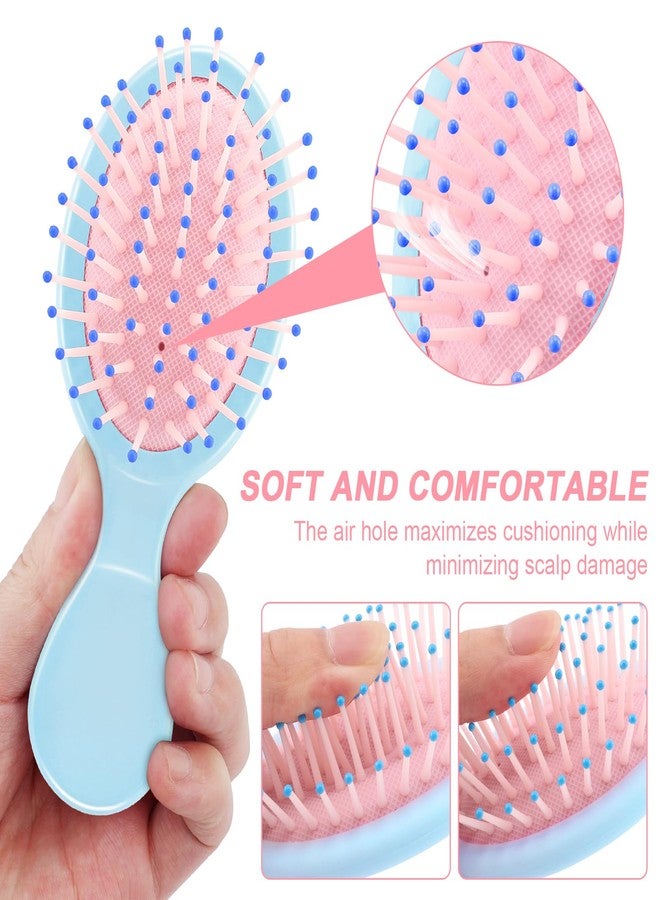 HOFASON 28 Piece Bulk Mini Wet Hair Brush, Women Bridesmaid Gift Toddler Girls Women Small Travel Detangling Brushes Set, Teen Girl Party Favors, Stocking Stuffers, 7 Colors - Image 3