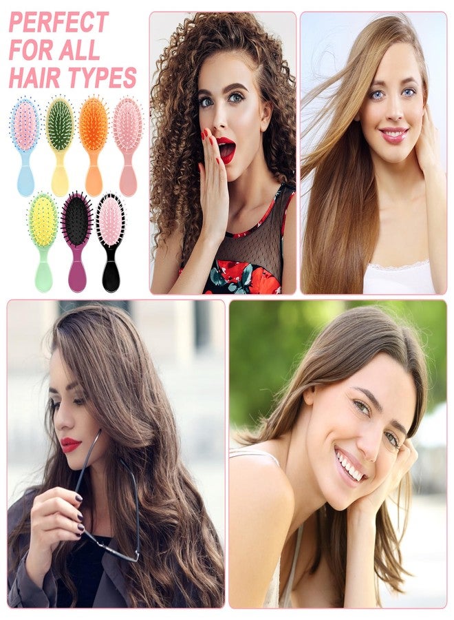 HOFASON 28 Piece Bulk Mini Wet Hair Brush, Women Bridesmaid Gift Toddler Girls Women Small Travel Detangling Brushes Set, Teen Girl Party Favors, Stocking Stuffers, 7 Colors - Image 5
