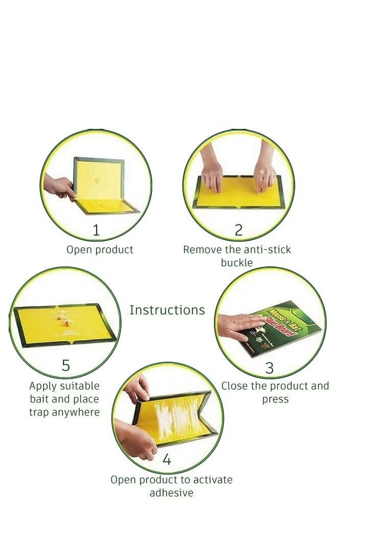 طقم المصائد اللاصقة للفئران في الحديقة من 12 قطعة متعدد الألوان - Image 3