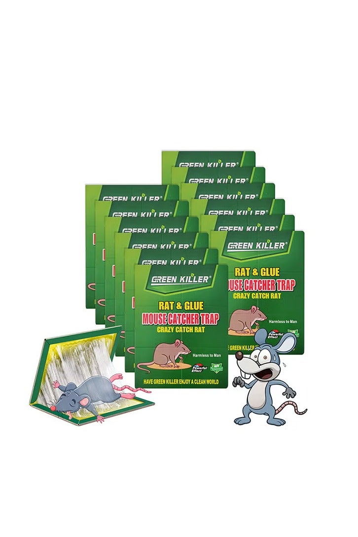 طقم المصائد اللاصقة للفئران في الحديقة من 12 قطعة متعدد الألوان - Image 1