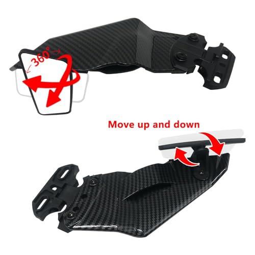 GYMARK Rearview Mirrors Motorcycle Wind Wing Side Rear View Mirror for Honda CBR650R CBR500R CBR400R CBR1000RR CBR600RR CBR250RR Black - Image 3