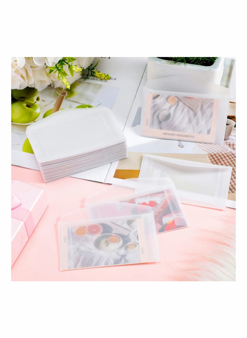 Generic - 100 Pcs Glassine Envelopes for Seeds, Coins, Lottery Tickets, and Gifts - Clear Tissue Envelopes, 4.25 x 2.5 Inches, Perfect for Wedding Favors and Collectibles. - Image 1