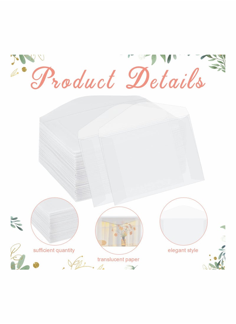 Generic - 100 Pcs Glassine Envelopes for Seeds, Coins, Lottery Tickets, and Gifts - Clear Tissue Envelopes, 4.25 x 2.5 Inches, Perfect for Wedding Favors and Collectibles. - Image 1