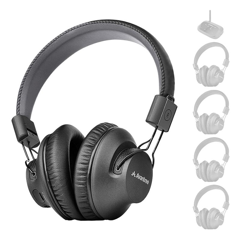 Avantree Quartet-Extra - 2.4G RF Wireless Add-On Headphones Quartet Multiple Listening System, Scalable to 100 - Image 1