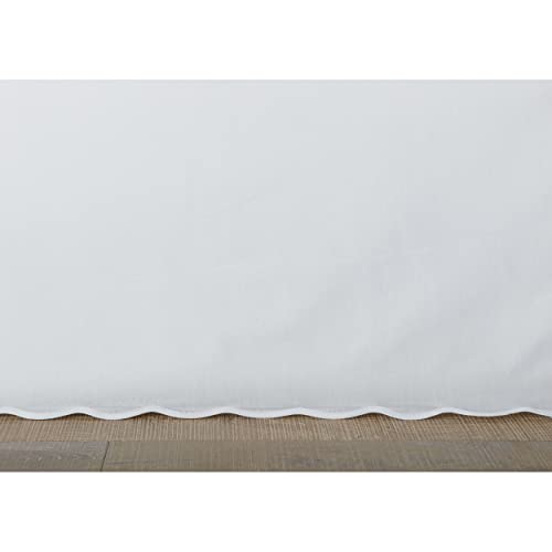 Stone Cottage - Queen Bedskirt, Cotton Tailored Bedskirt with Split Corners, Oeko-Tex Certified (Solid White) - Image 2