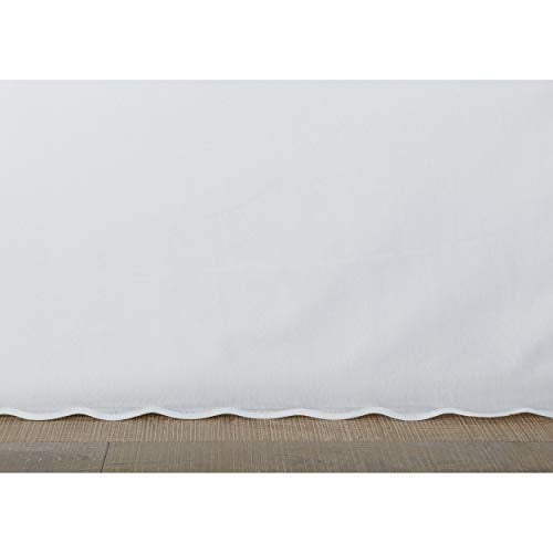 Stone Cottage - Queen Bedskirt, Cotton Tailored Bedskirt with Split Corners, Oeko-Tex Certified (Solid White) - Image 5