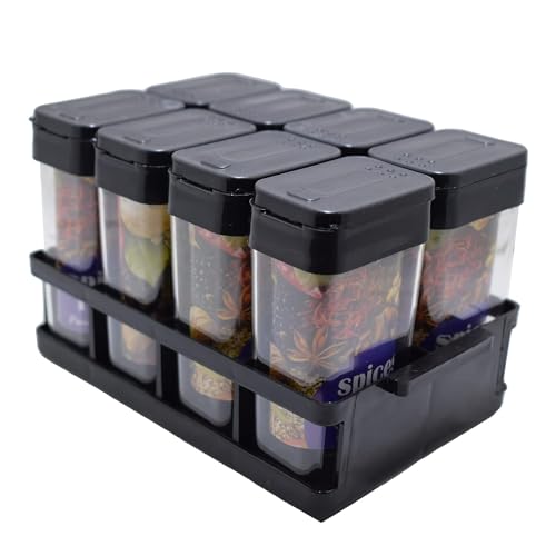 TAZLYN 100 Ml 8 Pcs Sets Airtight Masala Box for Kitchen Spices Storage With Tray - Multi Container Easy Flow Spice Organizer - Image 1