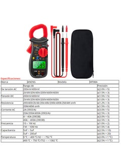 ANENG MT88A Clamp Meter Multimeter LCD Digital Universal Meter 1999 Counts Auto Range Handheld DC/AC Voltage Voltmeter 500A AC Current Ammeter Frequency Capacitance Tester NCV Test Data Hold Green Backlit Screen  - Image 5