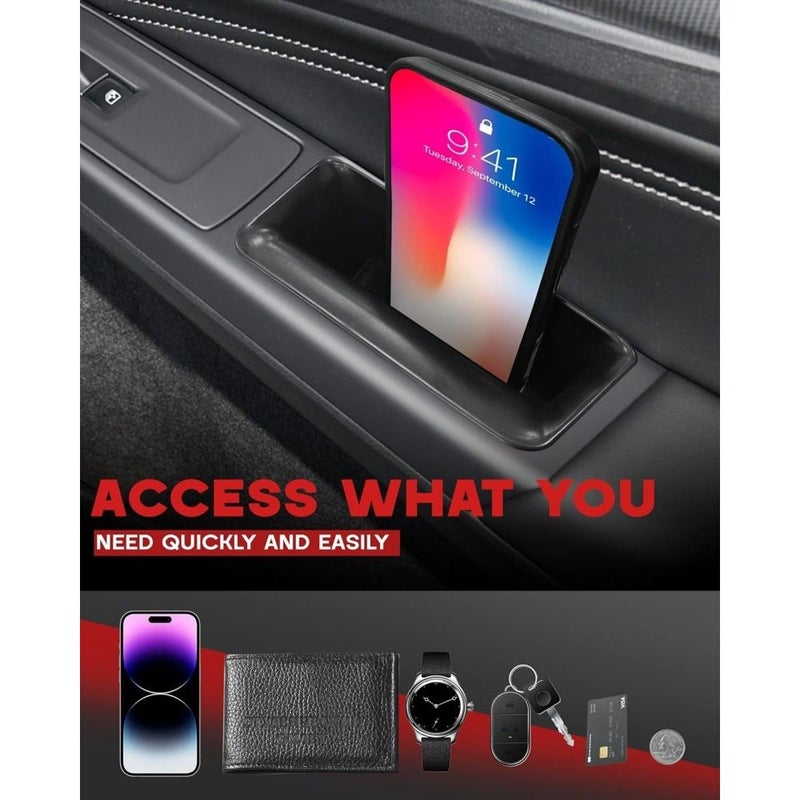 2pcs Car Storage Organizer Tray For VW Golf 8 GTI Mk8 Front Door 2022 2023 - Image 3