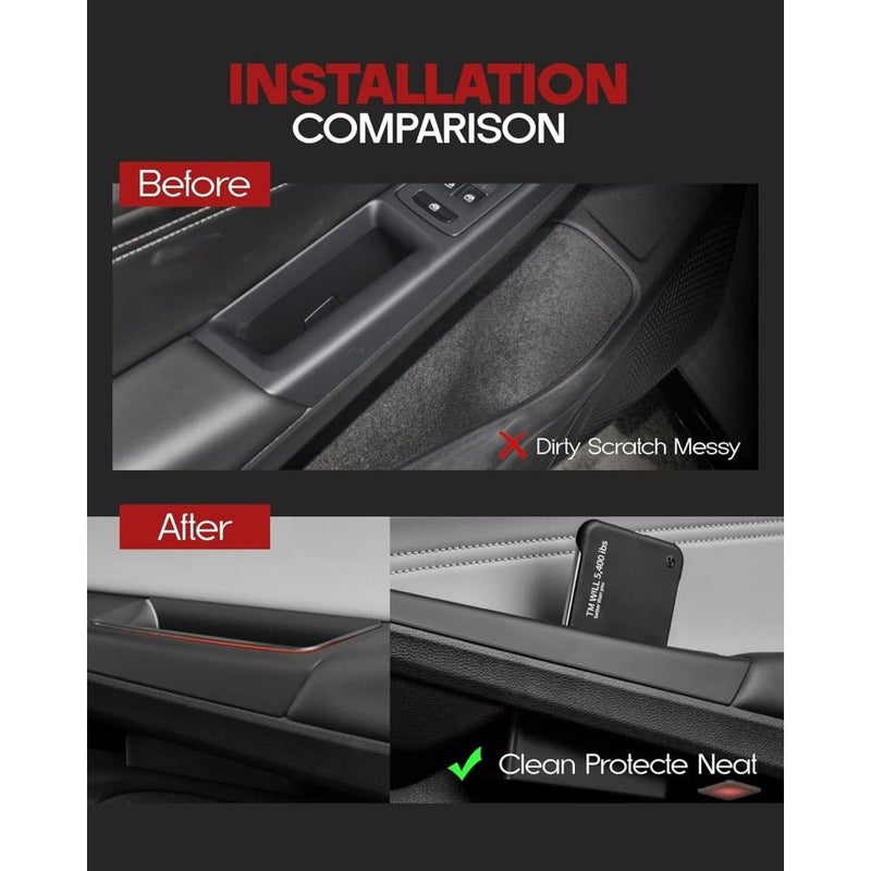 2pcs Car Storage Organizer Tray For VW Golf 8 GTI Mk8 Front Door 2022 2023 - Image 4