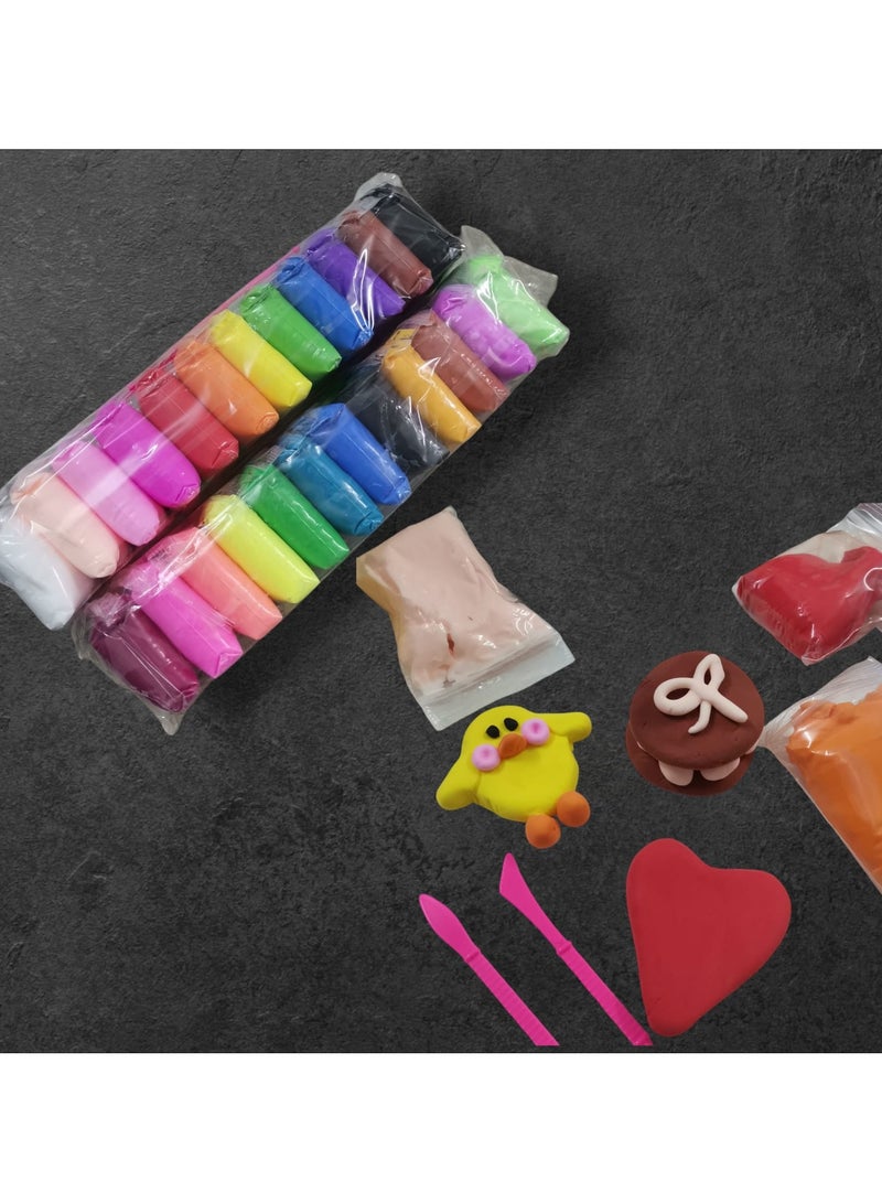 Air Dry Clay, 12 Colors Modeling Clay Set with 3 Sculpting Tools, Clay Art Toy for Adults and Kids, DIY Air Dry Craft Clay Kit - Image 4