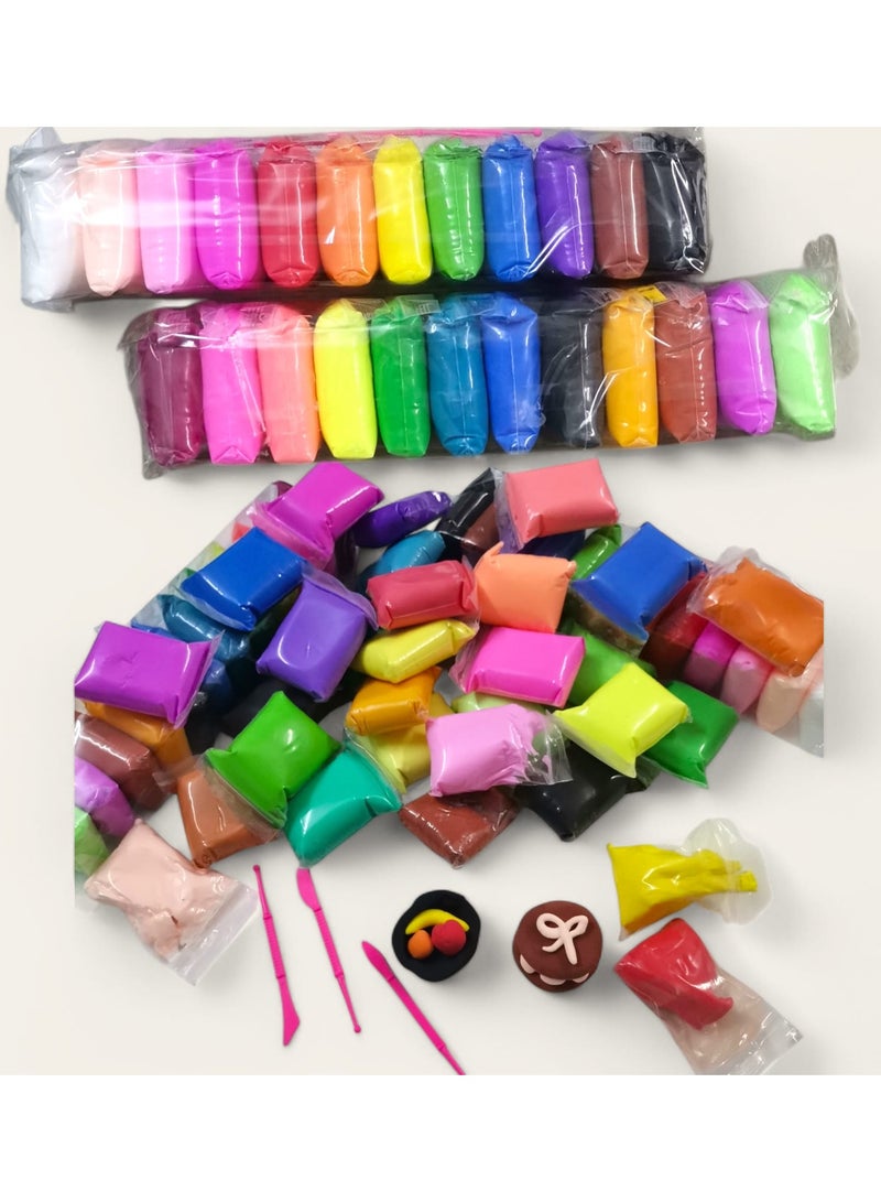 Air Dry Clay, 12 Colors Modeling Clay Set with 3 Sculpting Tools, Clay Art Toy for Adults and Kids, DIY Air Dry Craft Clay Kit - Image 1