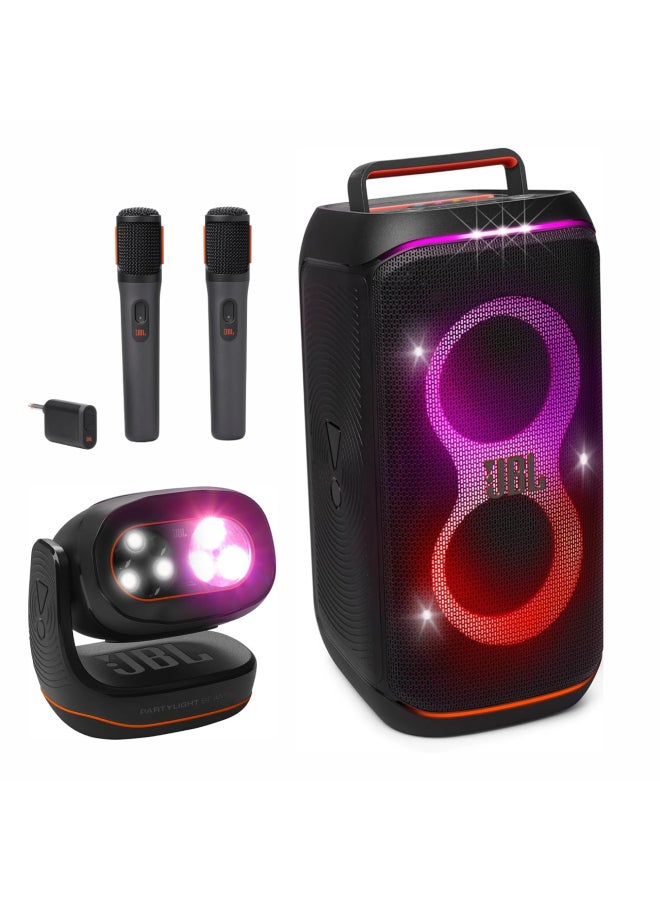 JBL PartyBox Club 120 Wireless Party Speaker,  + Digital wireless microphones + PARTYLIGHT BEAM Bluetooth projection party light JBLPBCLUB120UK+JBLPBWIRELESSMIC+JBLPLBEAMEU Black - Image 1