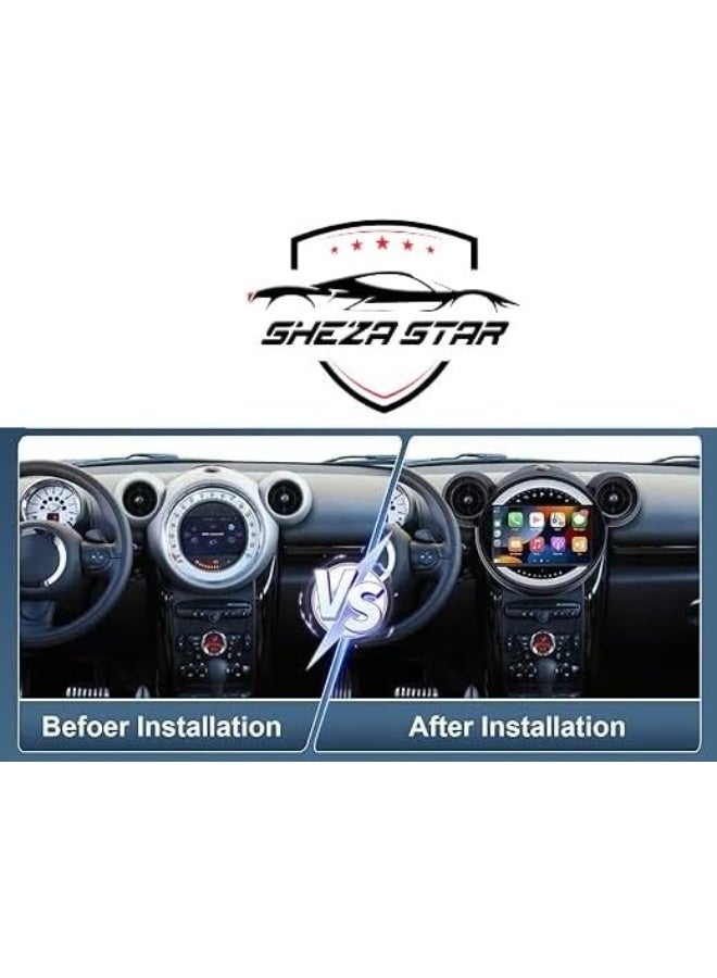 SHEZA STAR Android Car Stereo for Mini Cooper 2011-2016 2GB RAM 32GB ROM Support Carplay, M-Link Wi-Fi BT, Radio GPS, 9 Inch IPS Touch Screen with AHD Camera Included - Image 2