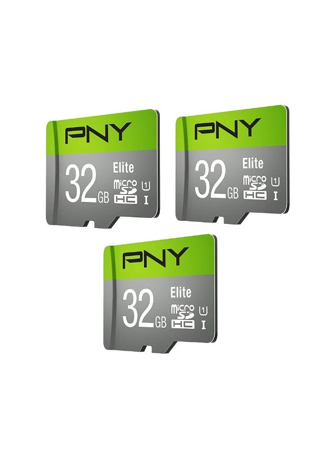 بي إن واي بطاقة ذاكرة فلاش microSDHC بسعة 32 جيجابايت من الفئة 10 U1 - 3 حزمة - 100 ميجابايت/ثانية، الفئة 10، U1، دقة كاملة HD، UHS-I، micro SD - Image 2