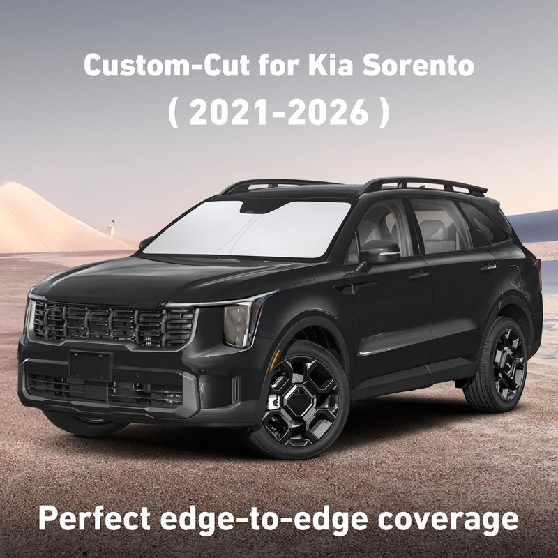 إيكونور واقي شمسي للزجاج الأمامي من لسيارة Kia Sorento 2021-2024 2025 2026، واقي شمسي للزجاج الأمامي والنافذة، حاجب وحامي من الأشعة فوق البنفسجية والحرارة، إكسسوارات سيارة - Image 2