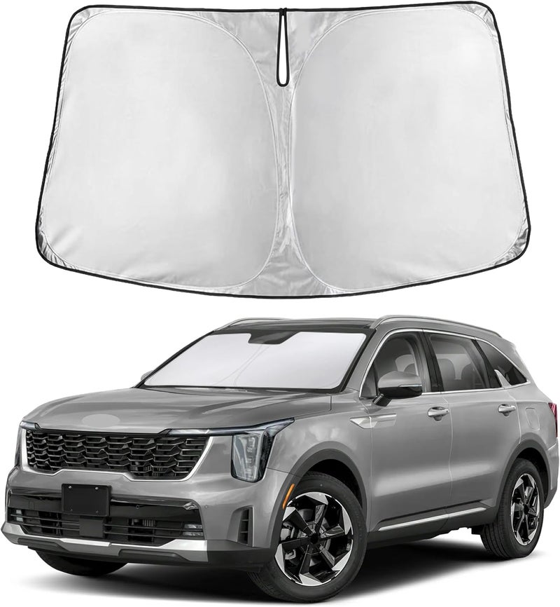 إيكونور واقي شمسي للزجاج الأمامي من لسيارة Kia Sorento 2021-2024 2025 2026، واقي شمسي للزجاج الأمامي والنافذة، حاجب وحامي من الأشعة فوق البنفسجية والحرارة، إكسسوارات سيارة - Image 1